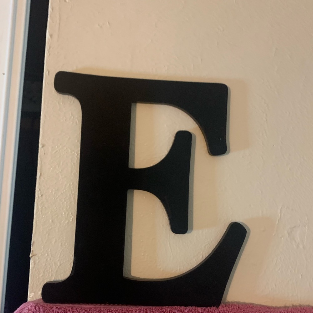Letter E wall decor